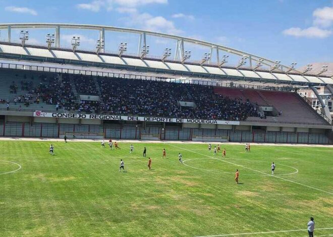 Así se muestra el Estadio 25 de Noviembre, sede principal de la Universidad César Vallejo en Moquegua, un imponente fortín deportivo.